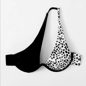 black and dalmatian cross swim top